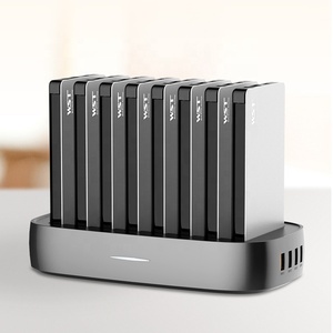 Portable 8 In 1 Shared Metal Cover Power Bank Cable Type-C 8000mAh Docking Station