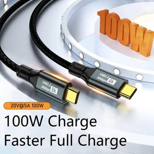 USB3.2 Gen2 USB C to USB C Cable 20Gbps 100W 5A PD Fast Charging Cord