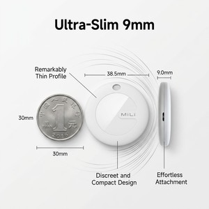 MiLi Ultra Slim Pet Tracker 9mm Thickness GPS Locator with Leather Cases