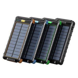 10000mAh Solar Power Bank Fast Charging Power Station With Flashlight