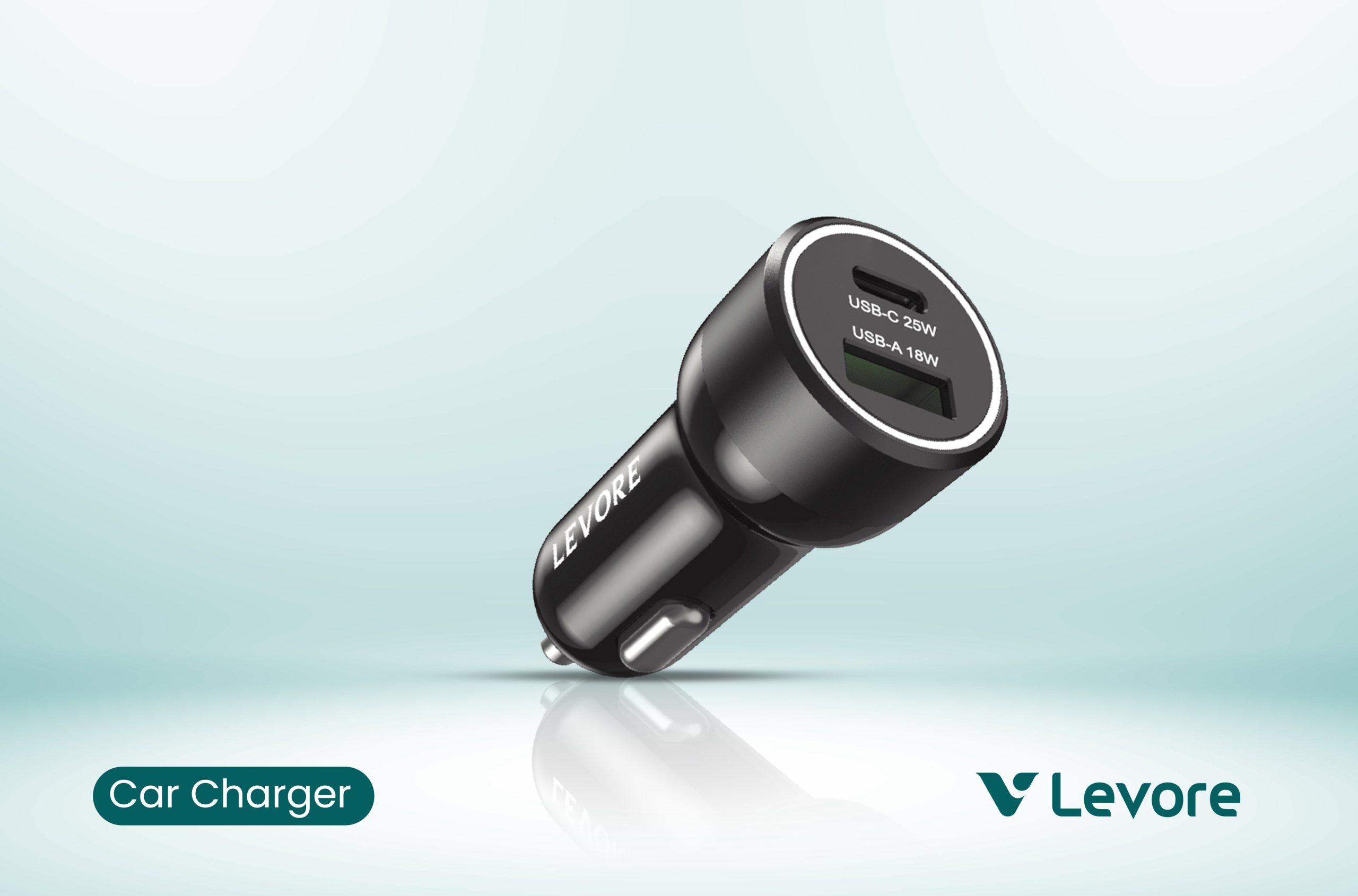 LEVORE Dual Port USB Fast Car Charger Adapter