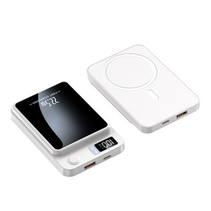 5000mAh Slim Magnetic Power Bank - 15W Wireless Charging & PD 20W Fast Recharge For On-the-Go Smartphone Users