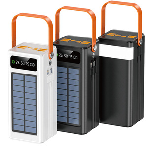 50000mAh Solar Power Bank 22.5W Fast Charging High Capacity Portable LED Display Charger