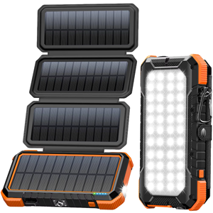 Portable Laptop Power Bank PD18W 3A Fast Charger 30000mAh Solar Wireless Charger