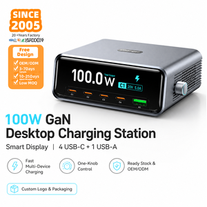 Wholesale 100W Desktop Charging Station GaN Fast Charger 5 Port